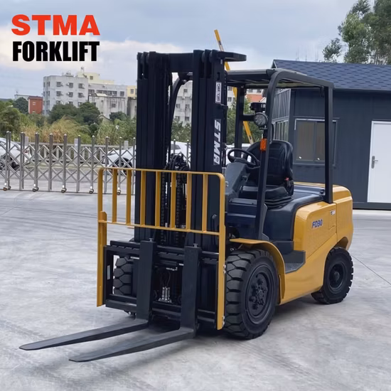 Stma 4 тонны 4 тонны дизельный вилочный погрузчик с боковым сдвигом и позиционером вил