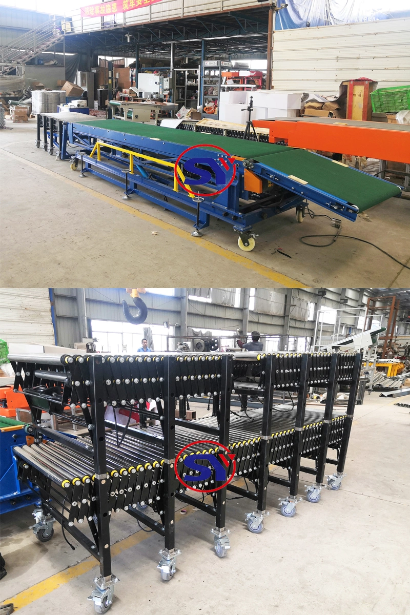 Powered Truck Container Loader/Unloader Conveyor Belt