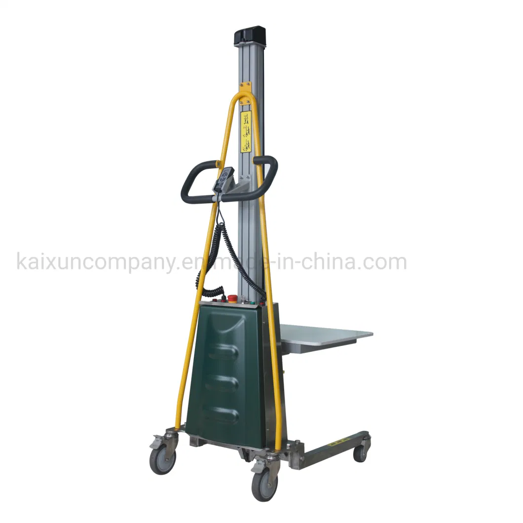 150kg1.5m Stainless Steel Electric Stacker Without Platform Remote Operation Factory Supermarket