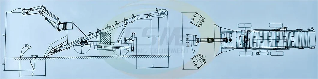 Rubber Belt Wheel Mucking Loader